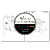 Activities: Cross-Country Skiing Colouring Sheets ⌲ Printable