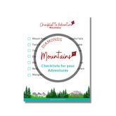 Checklist to Adventure: Mountains - Diamonds ⌲ Printable