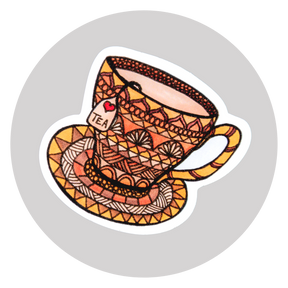 Tea Lover Sticker ⌲ Small 2"x2"