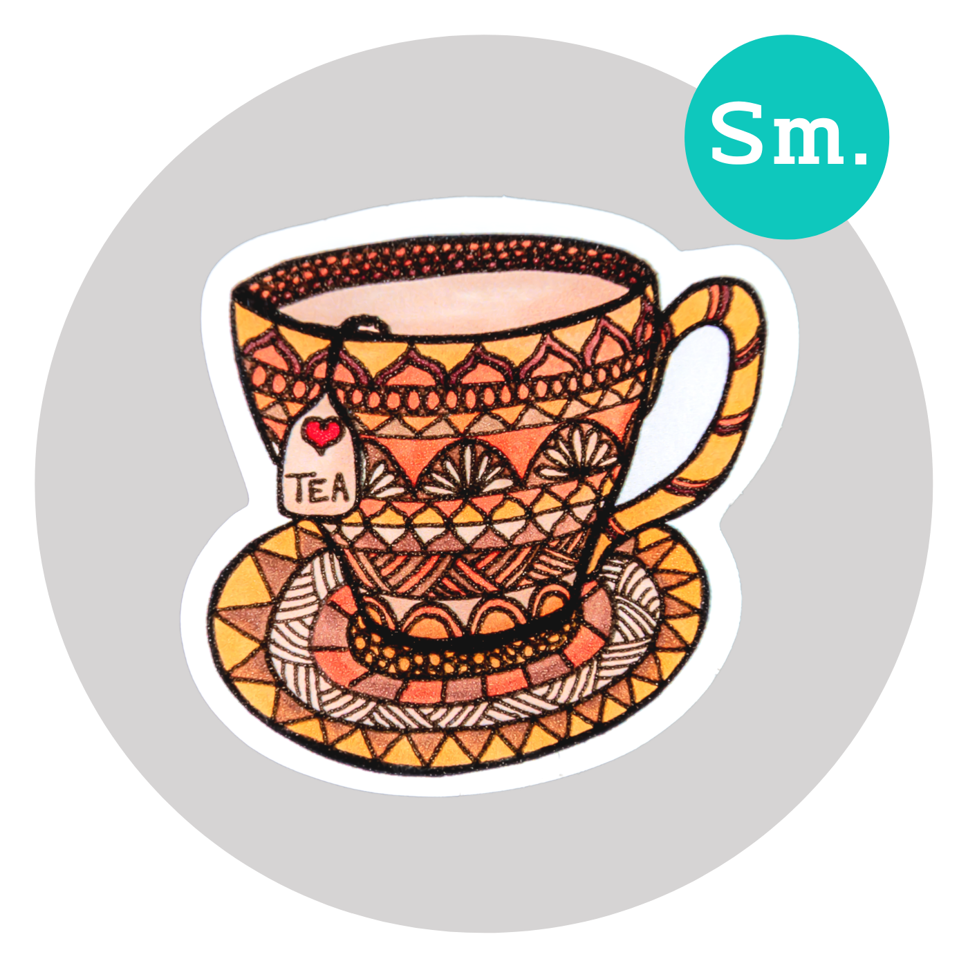 Tea Lover Sticker ⌲ Small 2"x2"