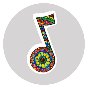 Music Note Sticker  ⌲ Small 2.25"x1"