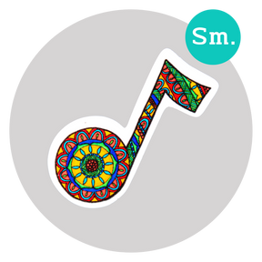 Music Note Sticker  ⌲ Small 2.25"x1"