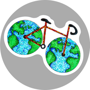 World Bike Sticker ⌲ Medium 3"x4"