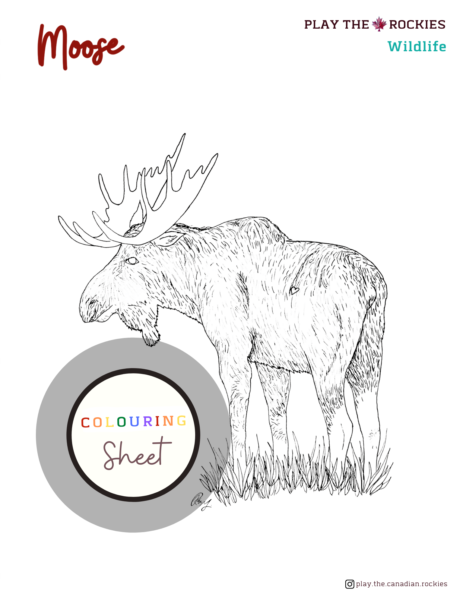 E-book: Colouring Book Play the Canadian Rockies ⌲ Printable