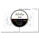 Activities: Stand Up Paddle Boarding Colouring Sheets ⌲ Printable