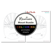 Mountains: Mount Rundle Colouring Sheets ⌲ Printable