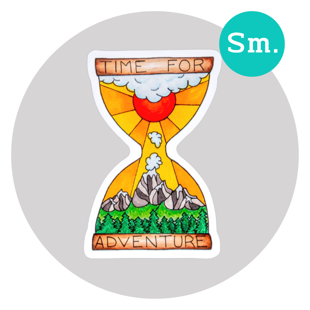 Time for Adventure Sticker ⌲ Small 2.25 "x1.75"