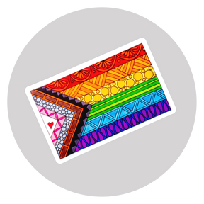 Pride Flag Sticker ⌲ Small 2.75"x1.75"