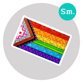 Pride Flag Sticker ⌲ Small 2.75"x1.75"