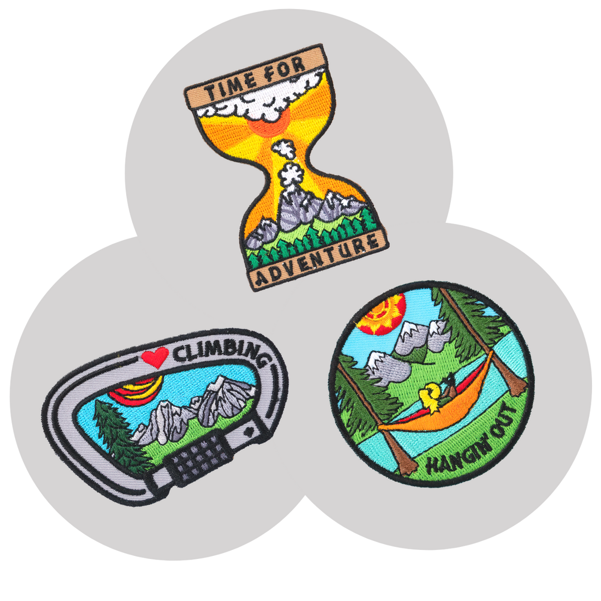 Set of 3: Love Adventure Patches