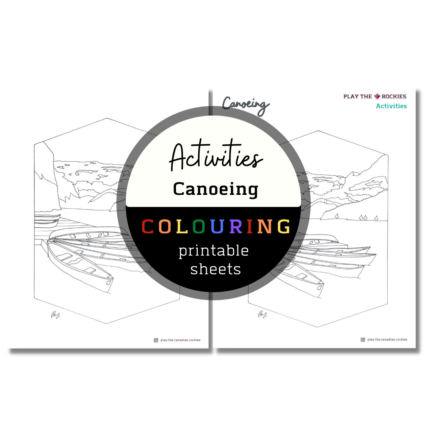 Set of 13 Activities Colouring Sheets ⌲ Printable