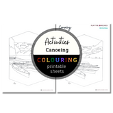 Activities: Canoeing Colouring Sheets ⌲ Printable