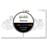Wildlife: Wolves Colouring Sheets ⌲ Printable
