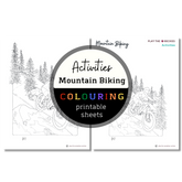 Activities: Mountain Biking Colouring Sheets ⌲ Printable