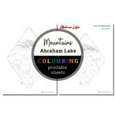 Mountains: Abraham Lake Colouring Sheets ⌲ Printable