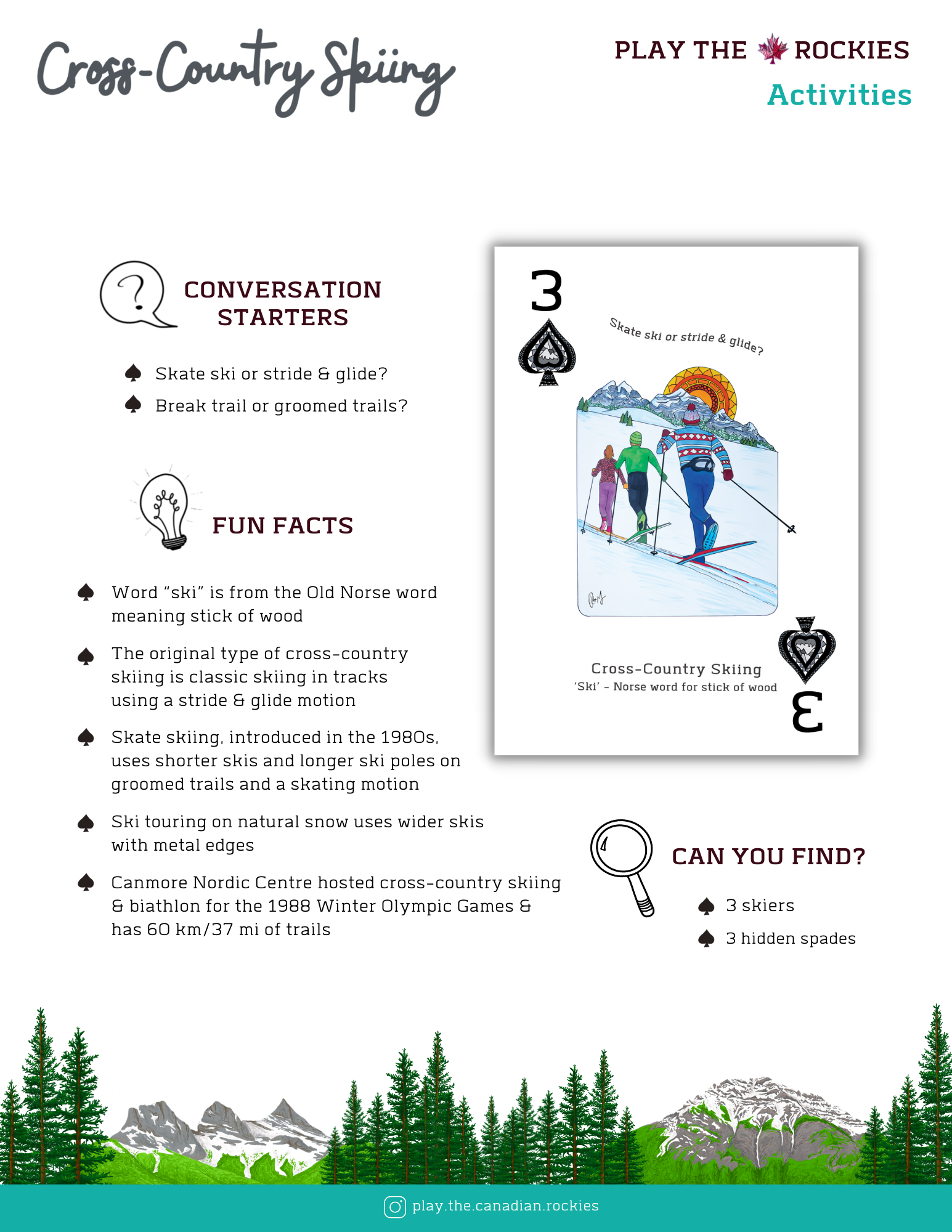 3 Cross-Country Skiing - Activities - Information Sheet
