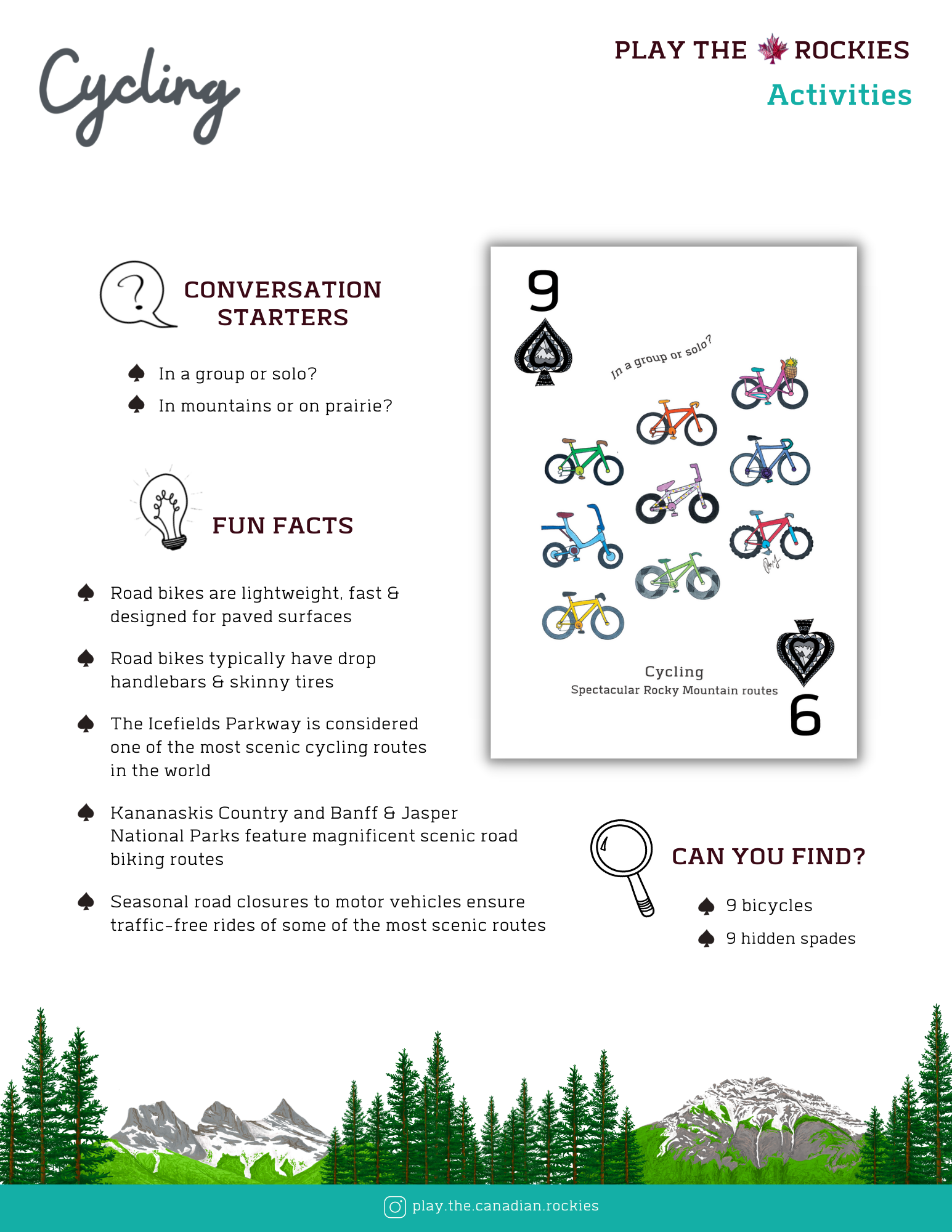 9 Cycling - Activities - Information Sheet