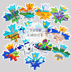 Your Choice: Explore Canada Stickers ⌲ Small 2" x 2"