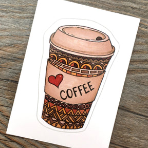 Love Coffee Sticker  ⌲ Small 2.25"x1.5"