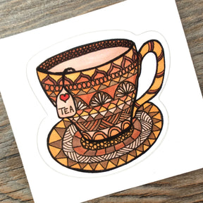 Tea Lover Sticker ⌲ Small 2"x2"