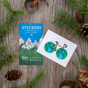 World Bike Sticker ⌲ Small 2.2"x1.5"