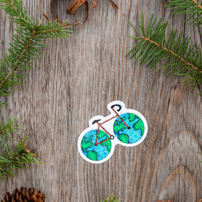 World Bike Sticker ⌲ Small 2.2"x1.5"
