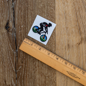 Love Mountain Biking Sticker  ⌲ Small 2.5"x2"