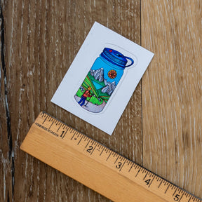 Hiker Water Bottle Sticker  ⌲ Small 2.25"x1.25"