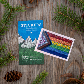 Pride Flag Sticker ⌲ Small 2.75"x1.75"