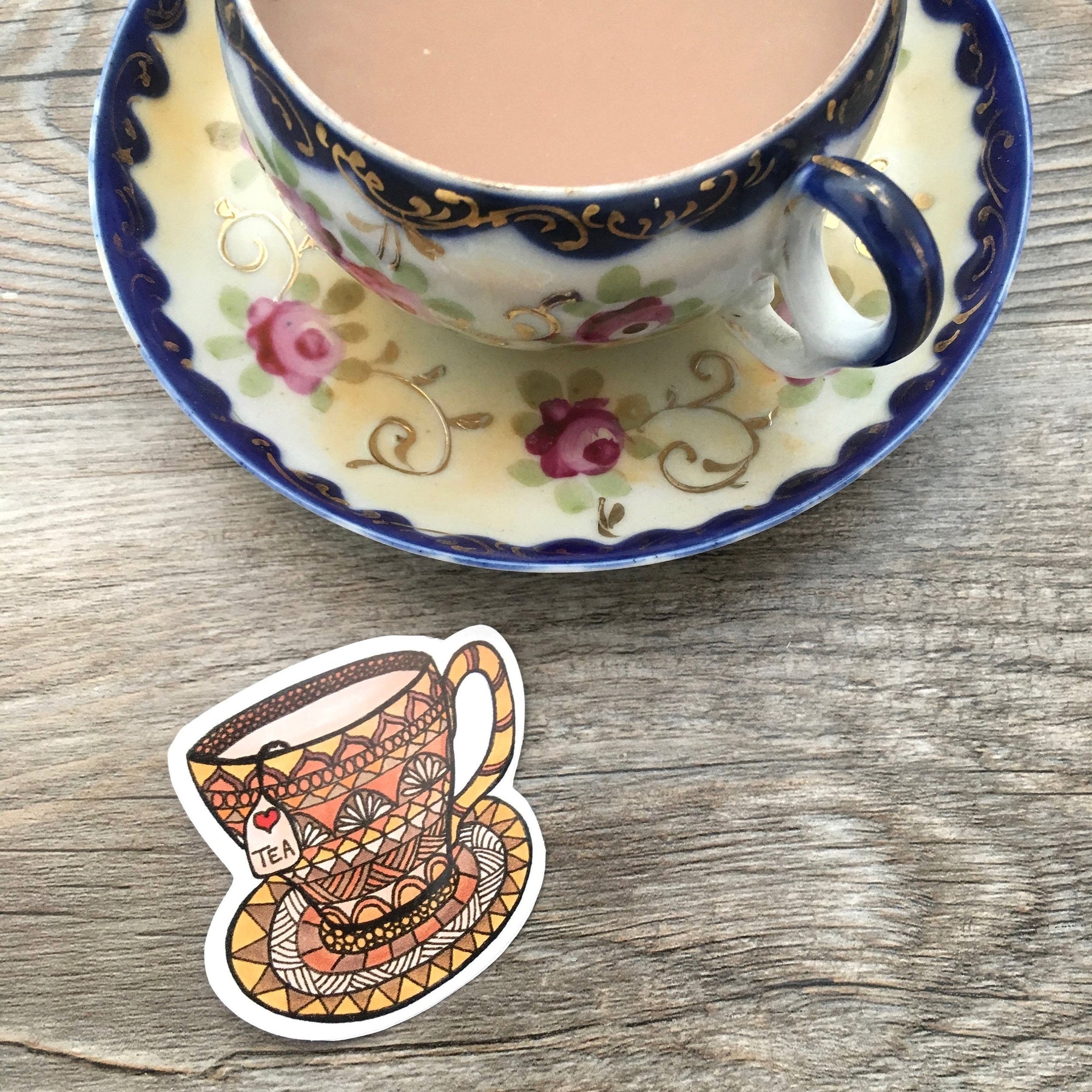Tea Lover Sticker ⌲ Small 2"x2"