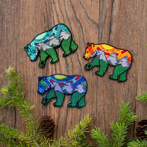Set of 3: Three Sisters Bear Patches - Orange, Blue, Aurora  ⌲ LIMITED EDITION