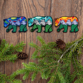 Set of 3: Three Sisters Bear Patches - Orange, Blue, Aurora  ⌲ LIMITED EDITION